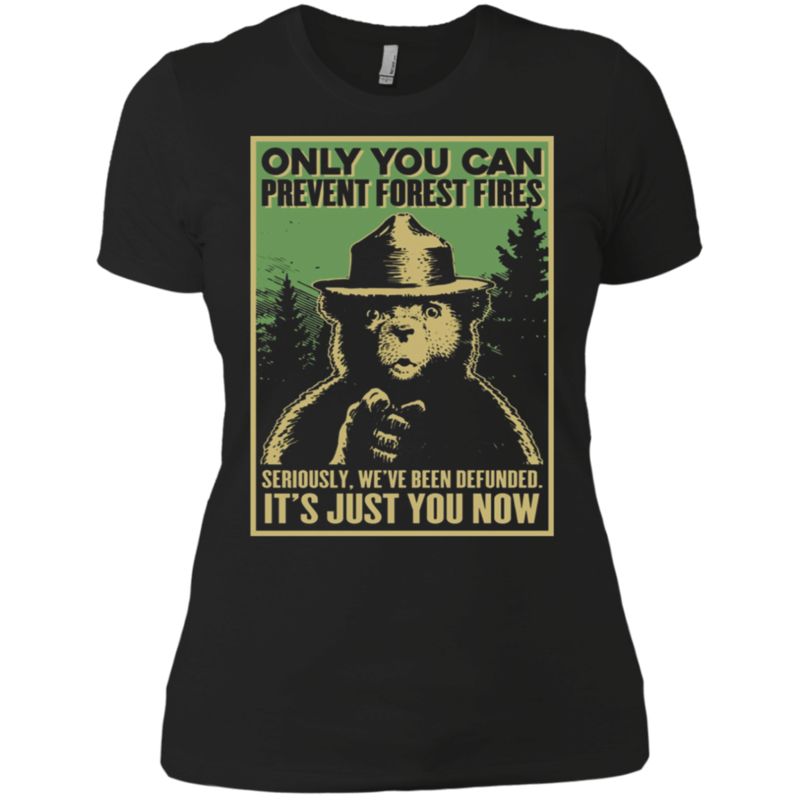 Only You Can Prevent Forest Fires Poster T Shirt Ladies&#8217; Boyfriend T-shirt