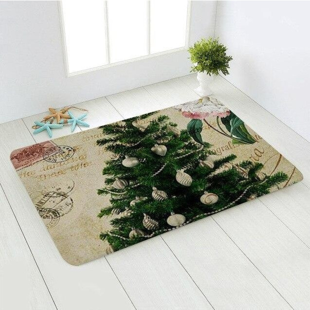 Christmas Funny Doormat, Xmas Tree 3D Mat, Housewarming Gift