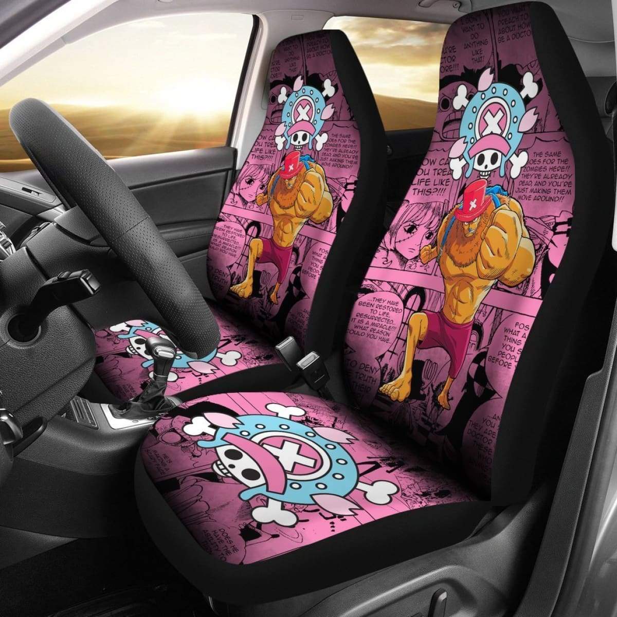 Tony Tony Chopper Cotton Candy Lover One Piece Car Seat Covers Anime Mixed Manga Cute Universal Fit 194801