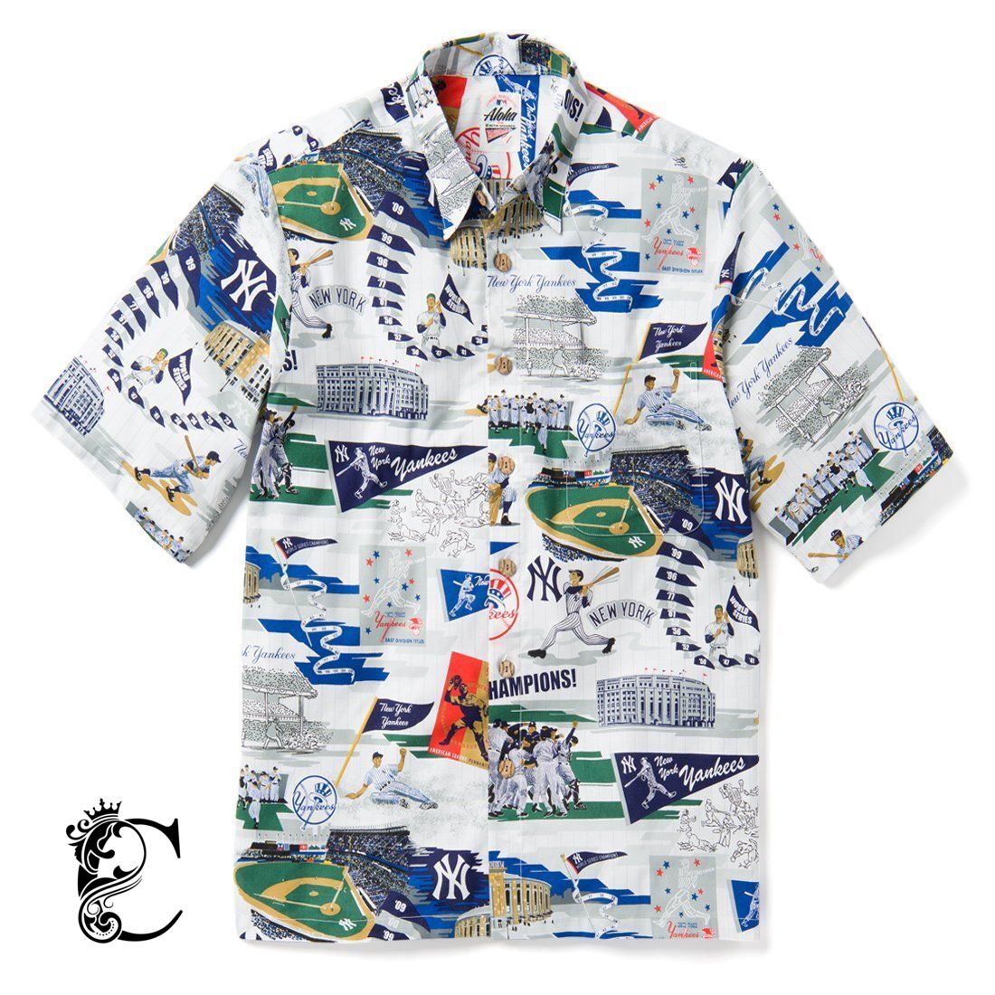 New York Yankees Scenic Hawaiian Shirt