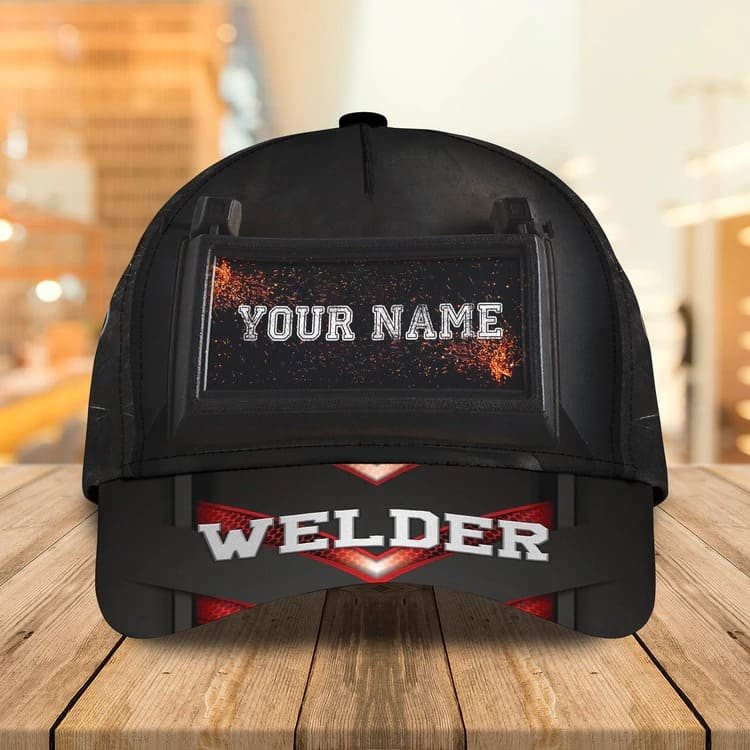 Customized Welder Mask 3D Baseball Cap For Welder Gift, Custom Welder Hat For Father