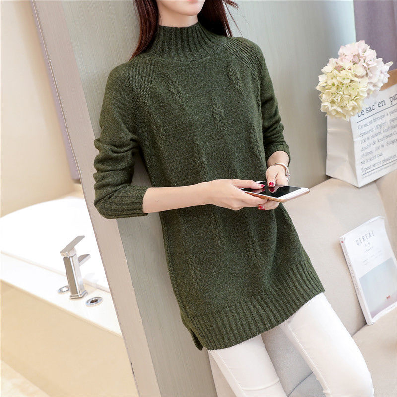 Vy1069 2020 spring autumn winter new women fashion casual warm nice Sweater woman female OL Big size long sleeve turtleneck alx