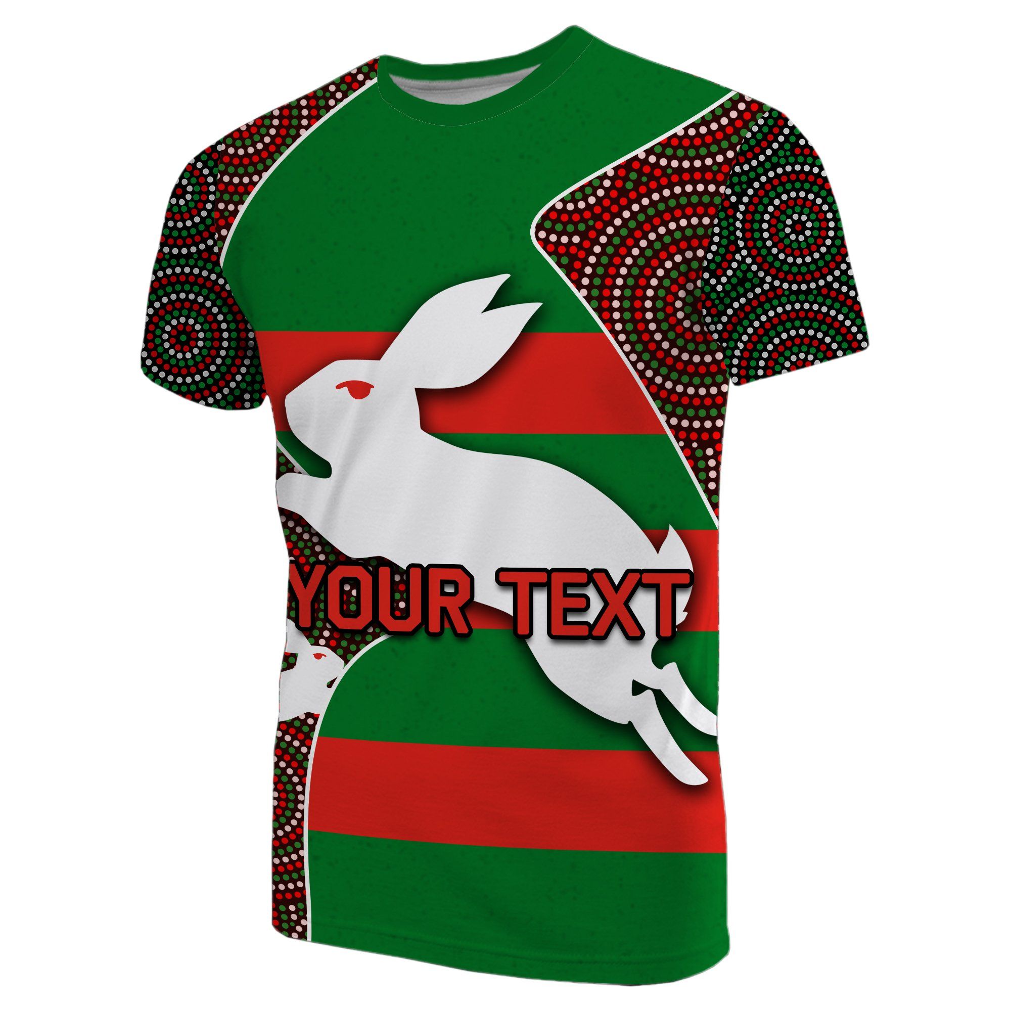 (Custom Personalised) Rabbitohs T-Shirt TH4