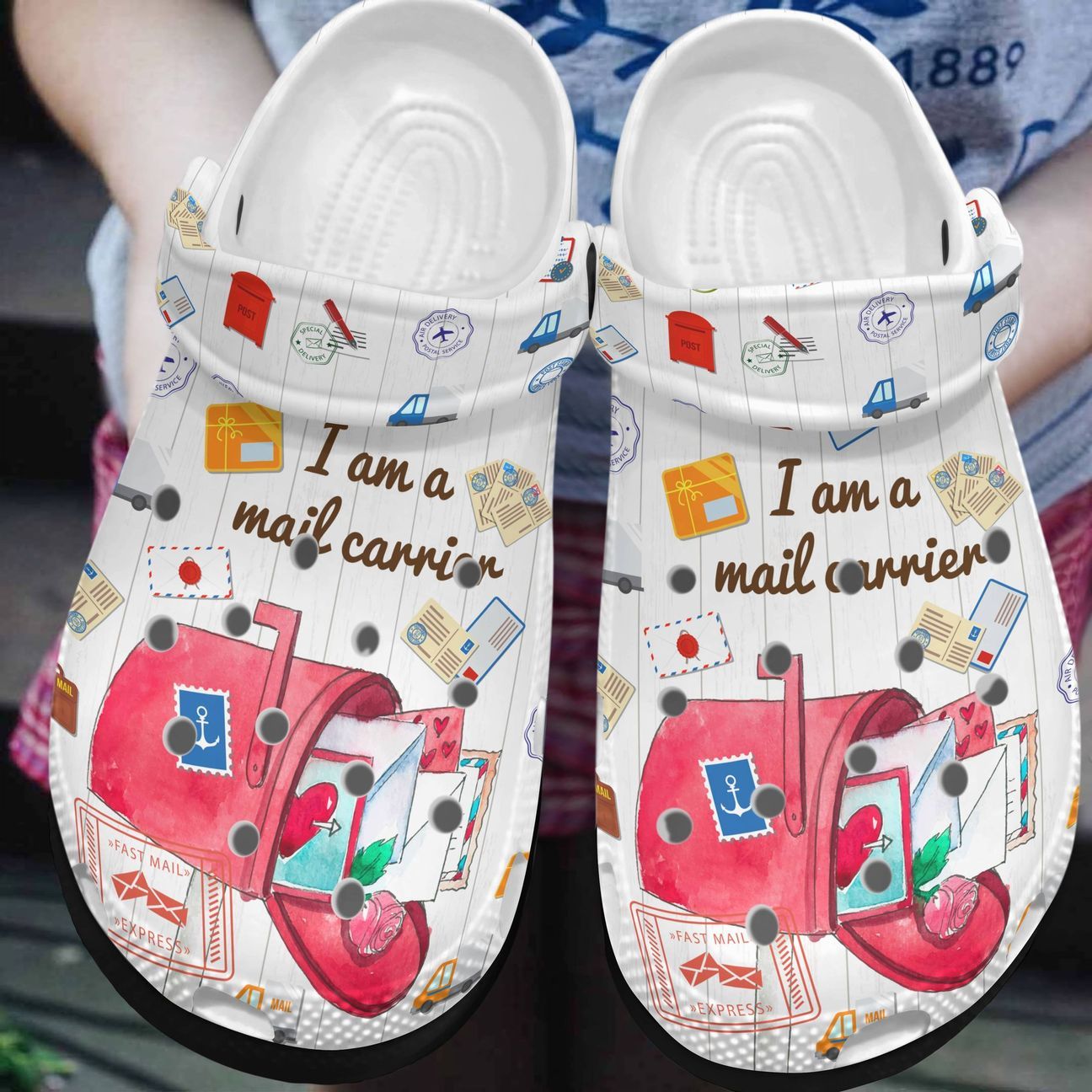 Mail Carrier Personalized Clog, Custom Name, Text, Color, Number Fashion Style For Women, Men, Kid, Print 3D I Am A Mail Carrier