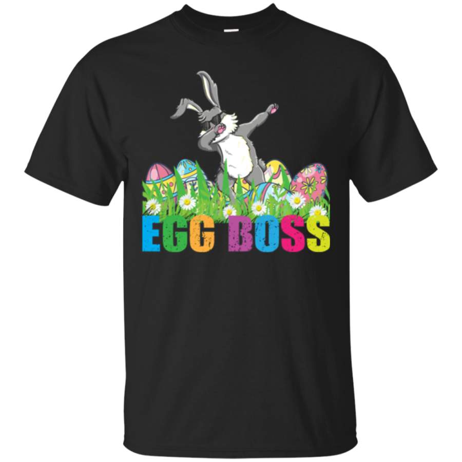 Dabbing Egg Boss Easter Bunny T Shirt For Kids Toddlers Boys