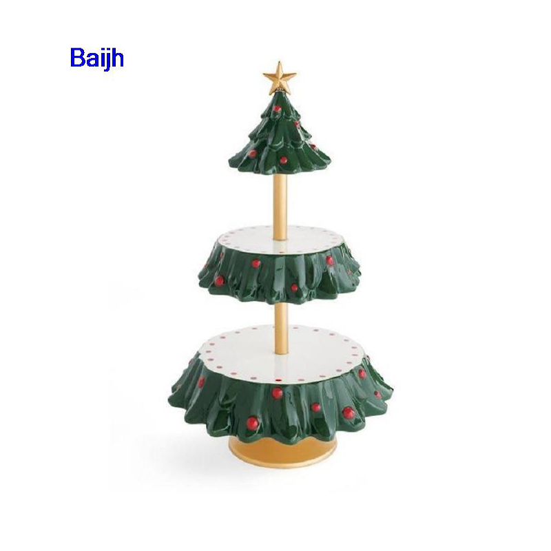 Christmas Table Dessert Display Rack With Bowl Tray Resin Rack Candy Parlor Storage Holder Christmas Festival Decoration Series alx