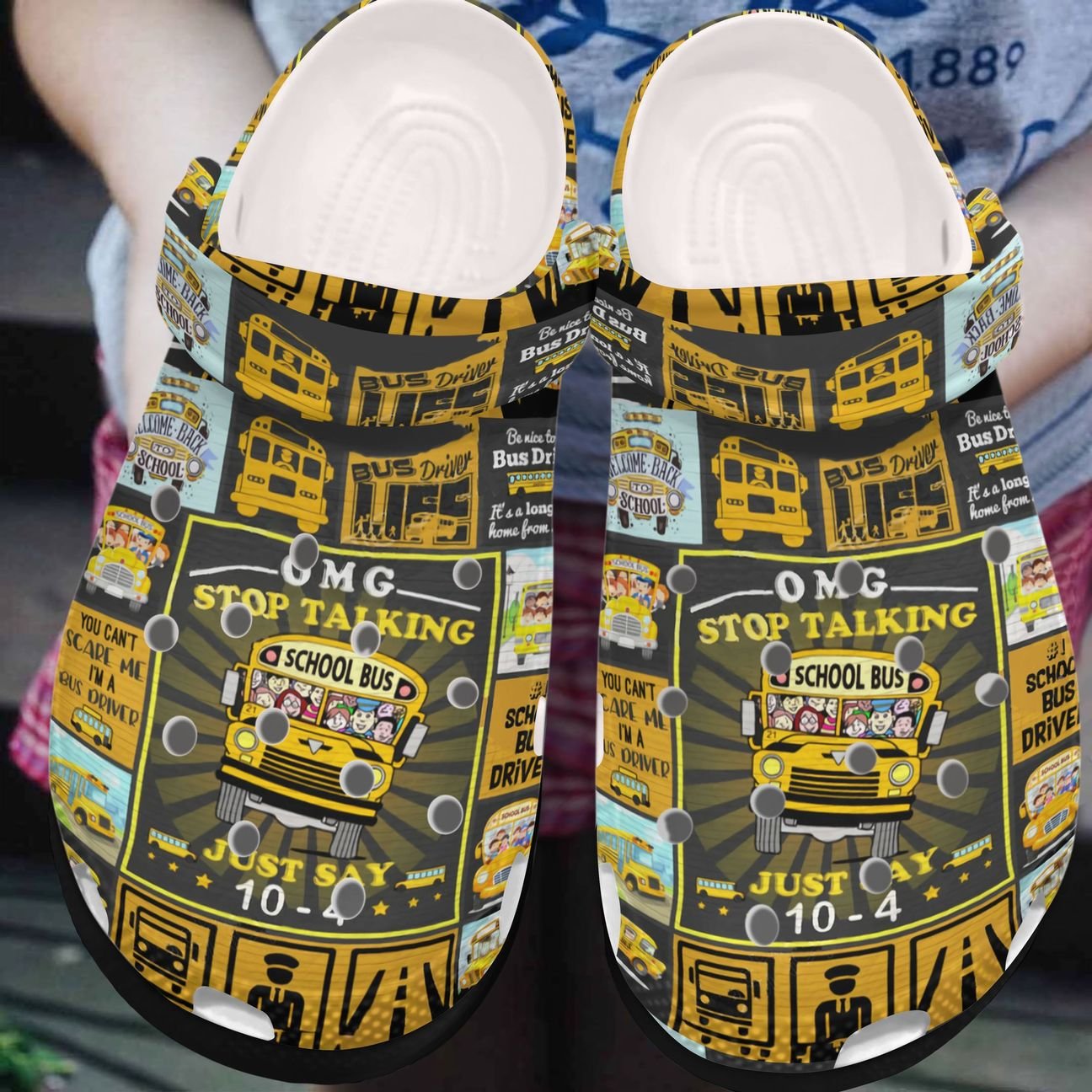 School Bus Driver Personalized Clog, Custom Name, Text, Color, Number Fashion Style For Women, Men, Kid, Print 3D I Am A School Bus Driver