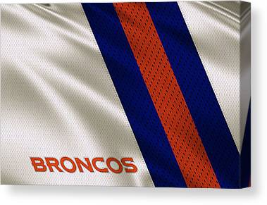 16 Denver Broncos Uniform Joe Hamilton Canvas Print