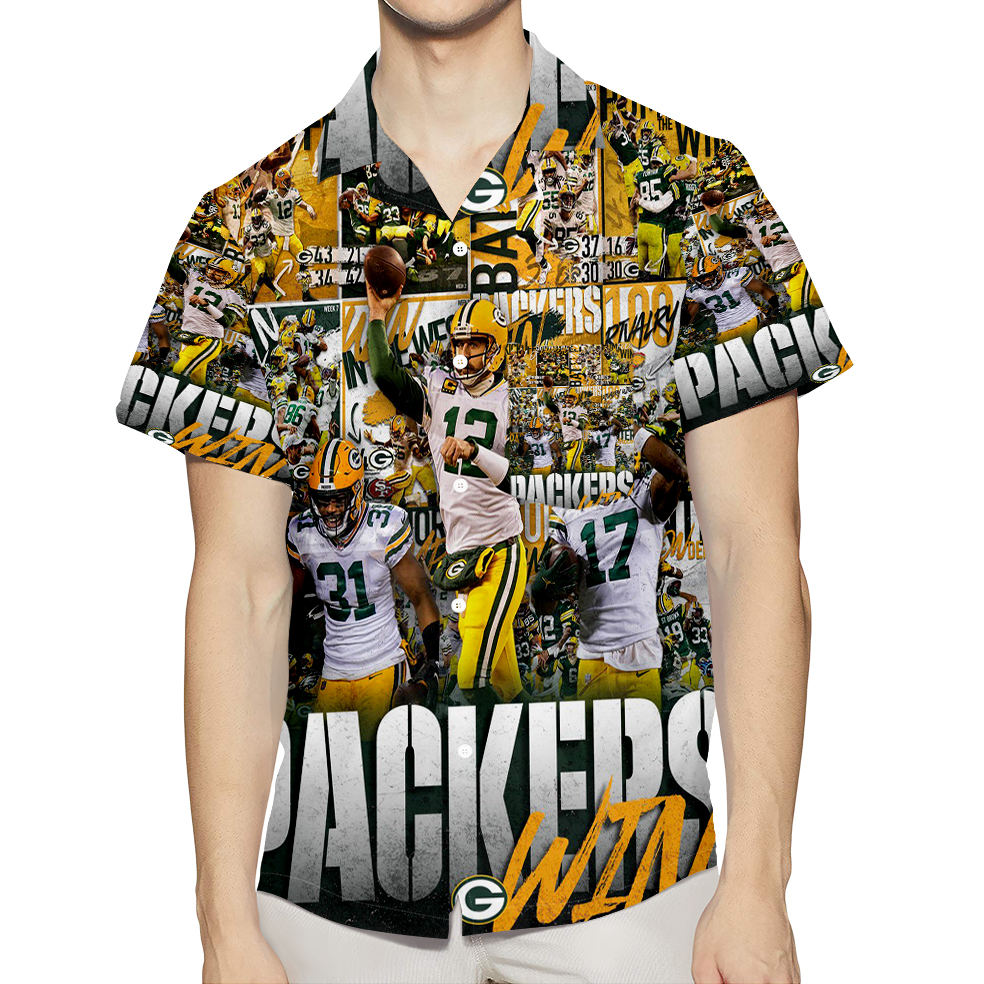 Green Bay Packers Player Team V3 3D All Over Print Summer Beach Hawaiian Shirt With Pocket