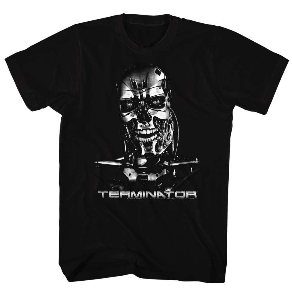 Terminator-Chrome-Black Adult S/S Tshirt
