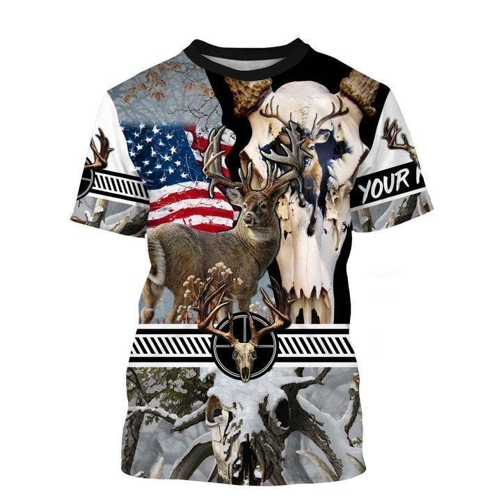 Skull Deer Flag 3D All Over Print | Unisex | Adult | Ht1504