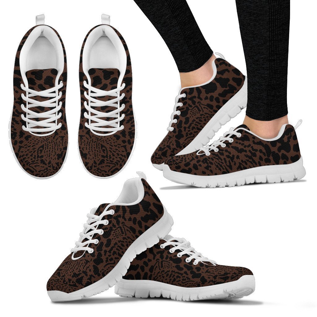 Brown Leopard Women Sneakers Shoes