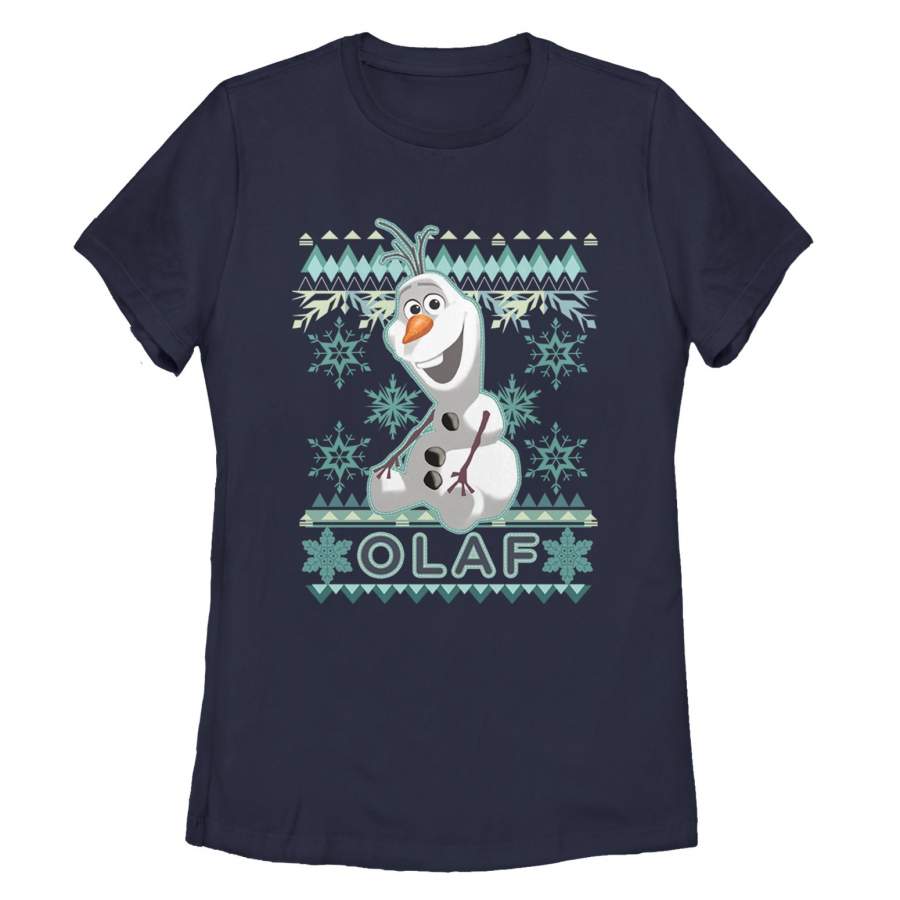 Frozen Women’s Ugly Christmas Olaf  T Shirt