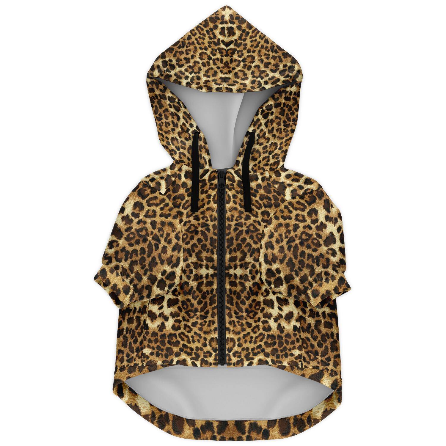 LEOPARD PRINT PREMIUM DOG ZIP UP HOODIE