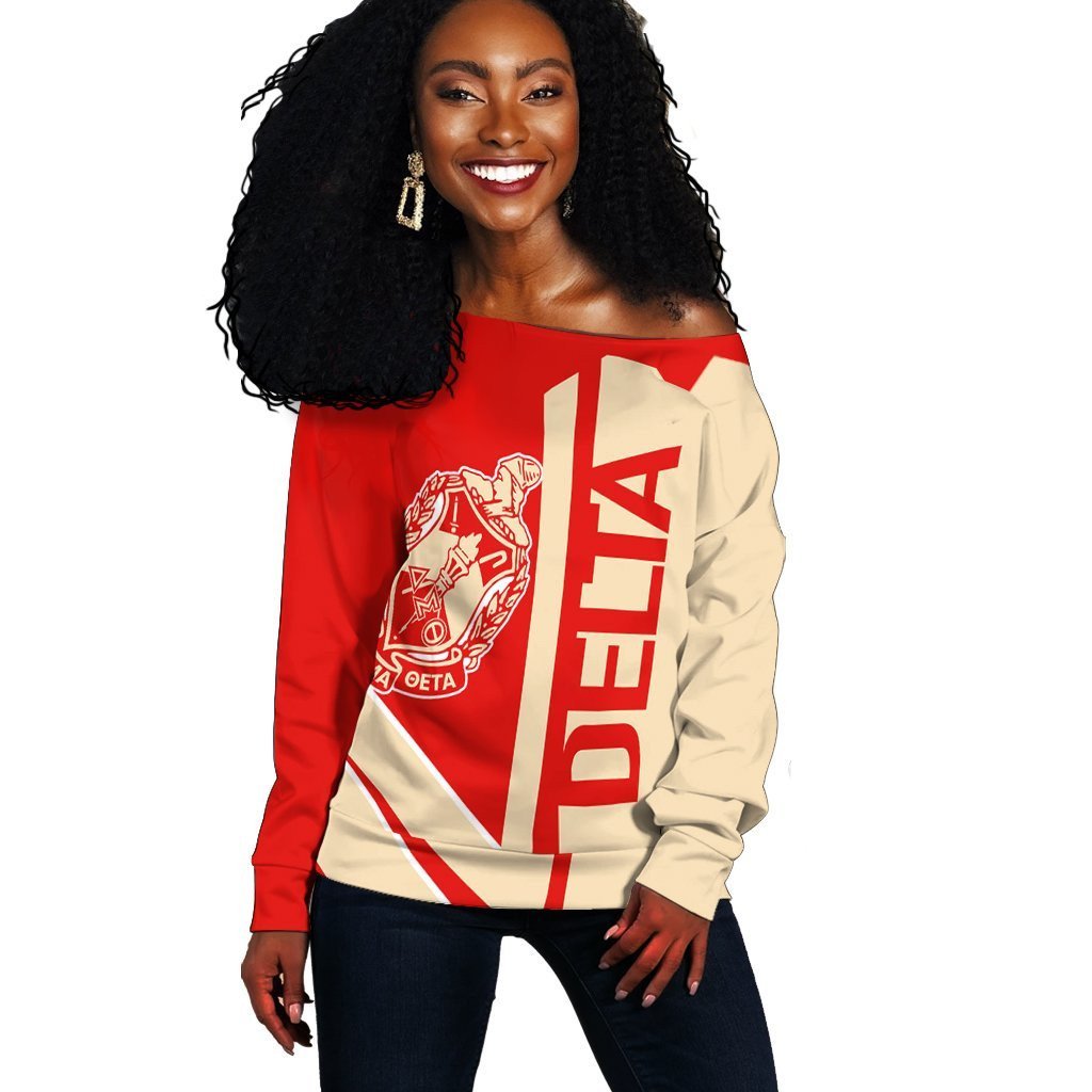 Sorority Sweatshirt – Delta Sigma Theta Half Concept Women Off Shoulder Style