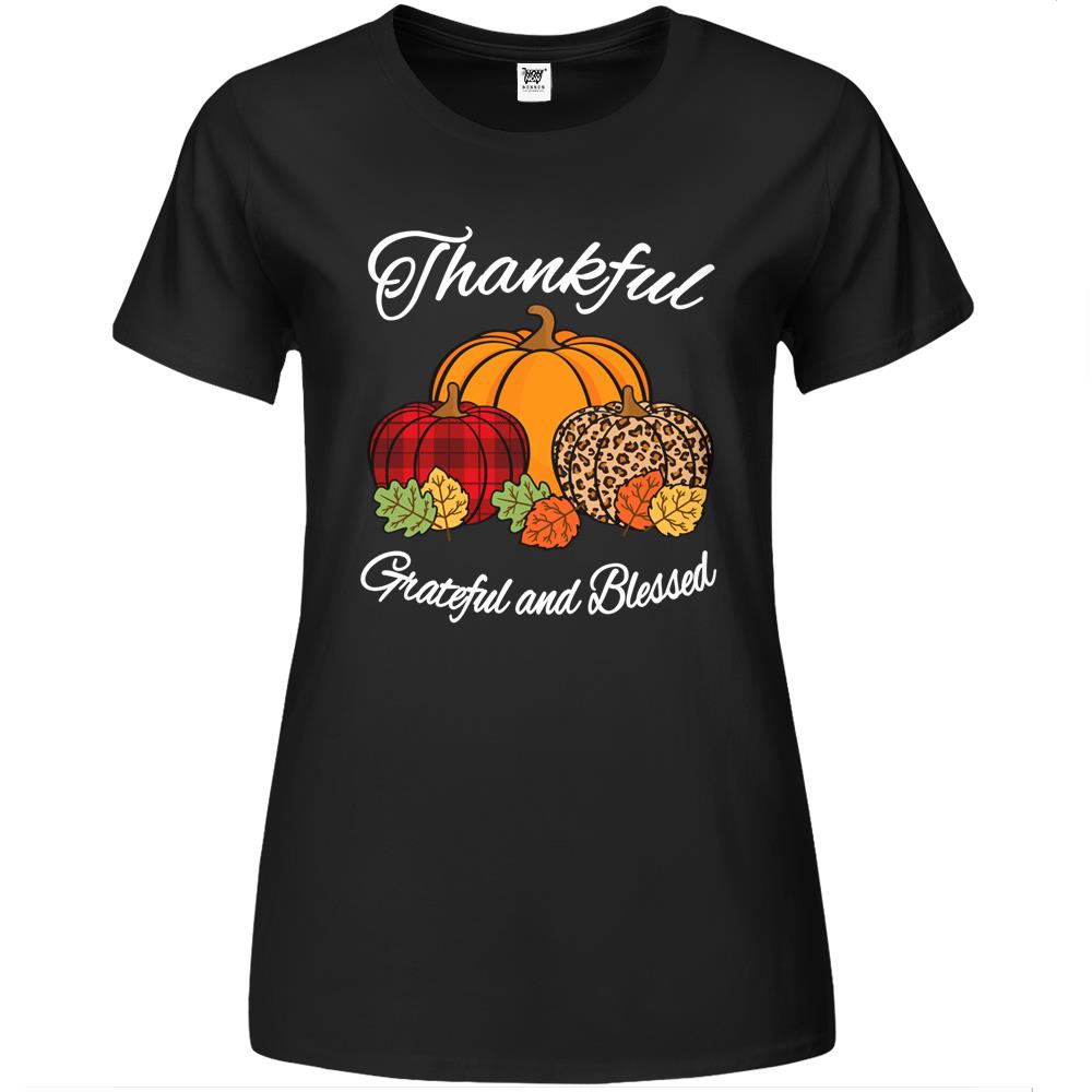 Fall Plaid Leopard Pumpkin Autumn Thanksgiving Women Men Premium Womens T Shirts