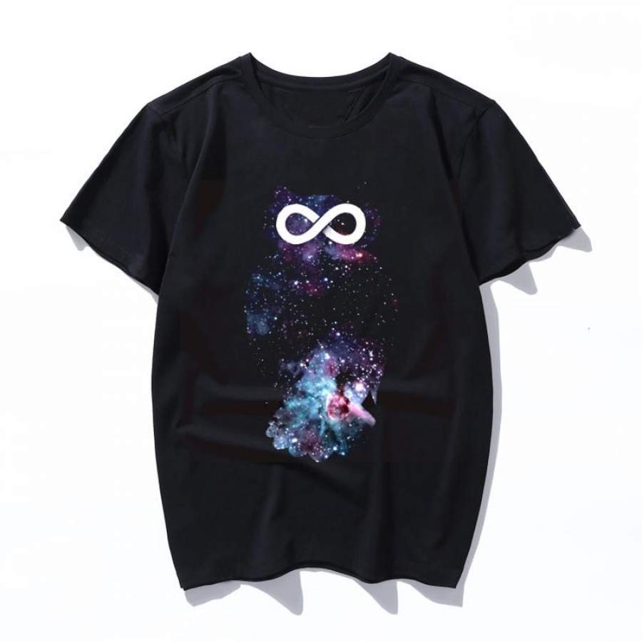 super cosmic owlfinity Men Summer Short Sleeve Printed Vintage Slim Cotton T-shirt Women New Casual European Style O Neck Fashion Top Tees