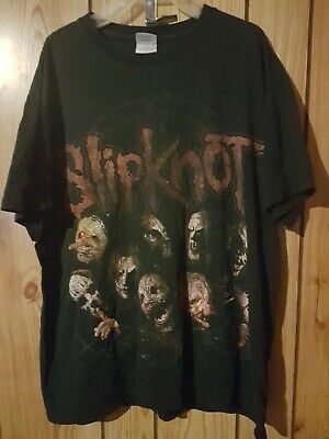 Vintage Slipknot Big Print Heavy Metal Tour T-shirt Black 9893