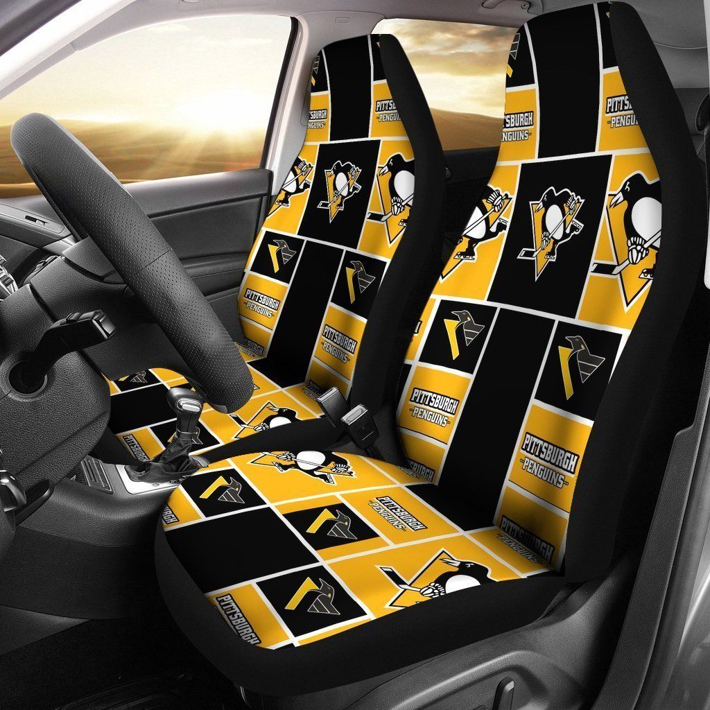 Pittsburgh Penguins Car Seat Covers 2pcs v9