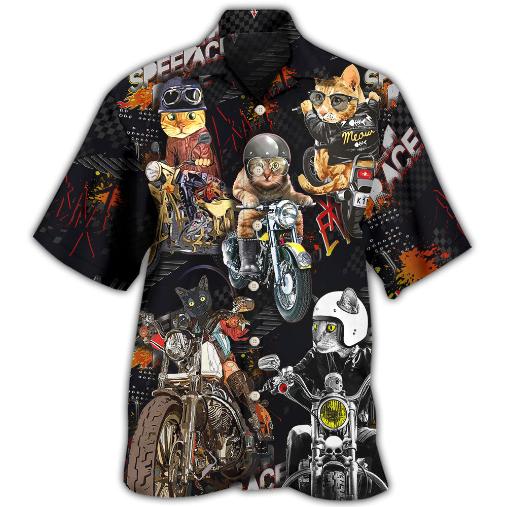 Motorcycle I Like Motocycles And Cats Hawaii Shirt Ha34668