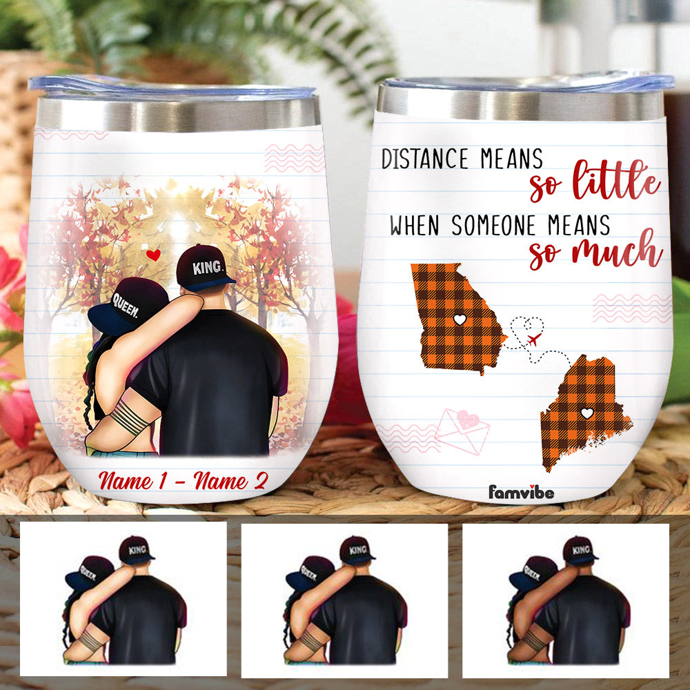 Personalized Long Distance Couple Wine Tumbler Ag106 26O36