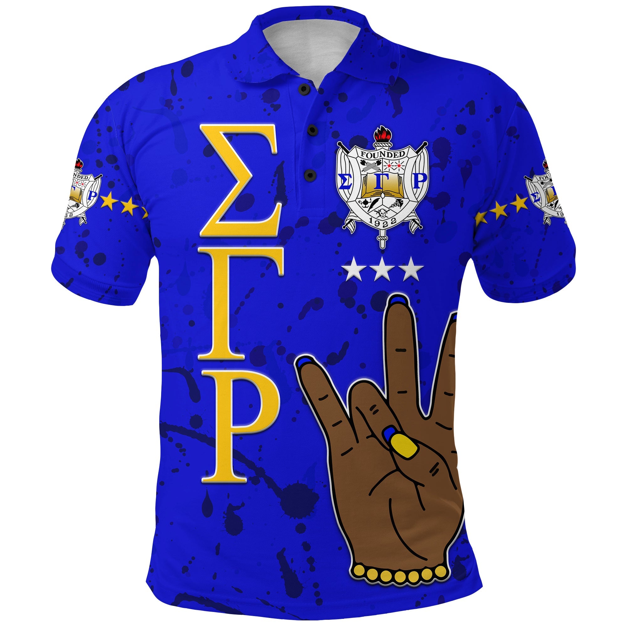 (Custom Personalised) Sigma Gamma Rho Polo Shirt Simple Style Blue Lt8