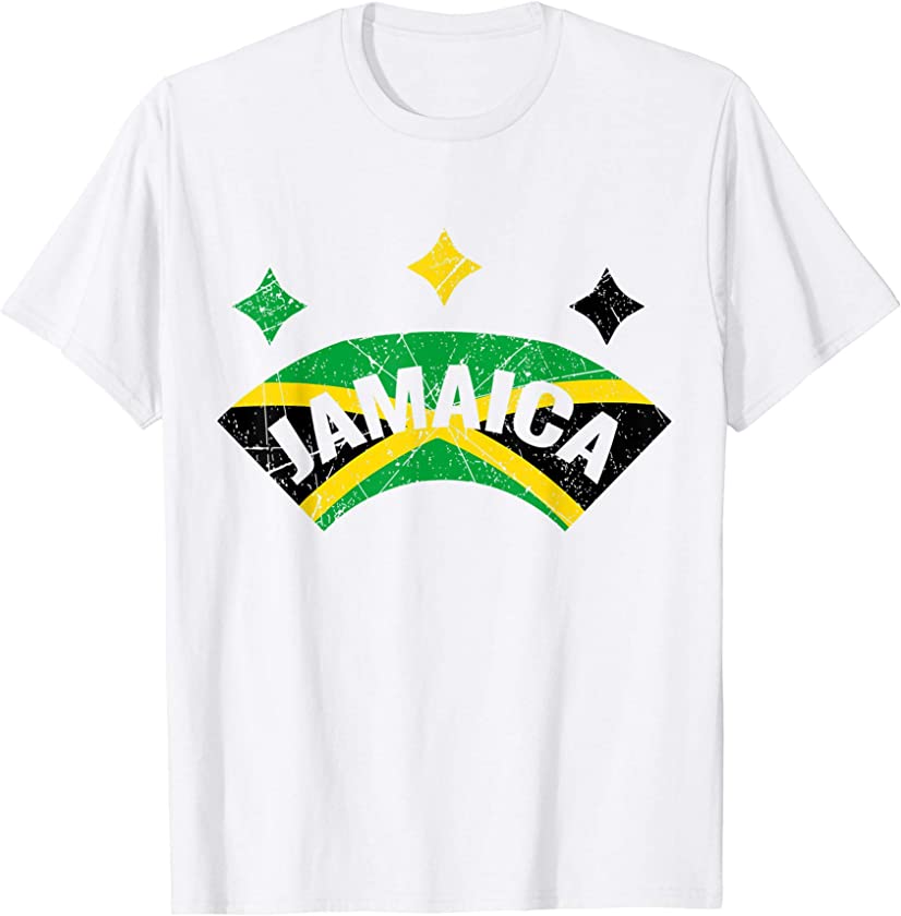 Vintage Jamaica Jamaican Flag Vacation T-Shirt I Pride Gift