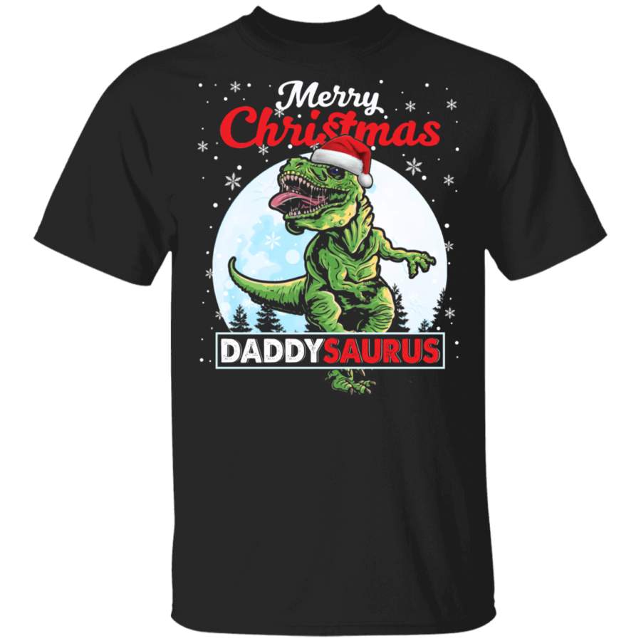 Christmas T-Rex Lover Shirt Merry Christmas Daddysaurus Cool Christmas Santa T-Rex Family Matching X-mas Pajama Gifts Christmas T-Shirt