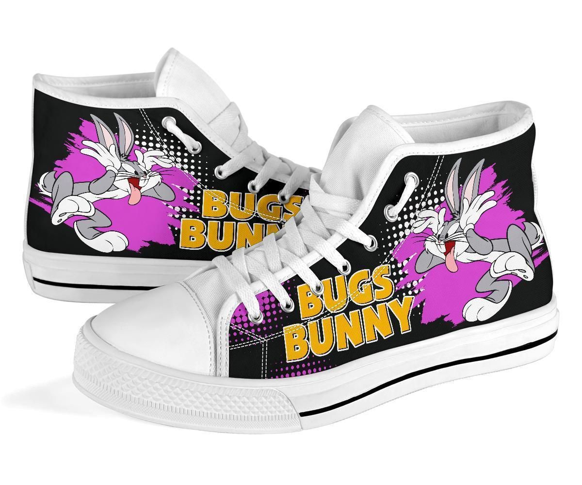 Bugs Bunny Sneaker High Top Shoes Looney Tunes Fan Fan High Top Shoes VA95