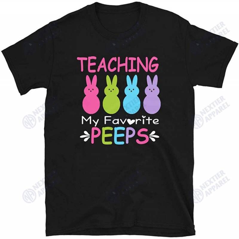 Teacher Teaching My Favorite Peeps Easter Bunny Egg Hunt Unisex T-shirt