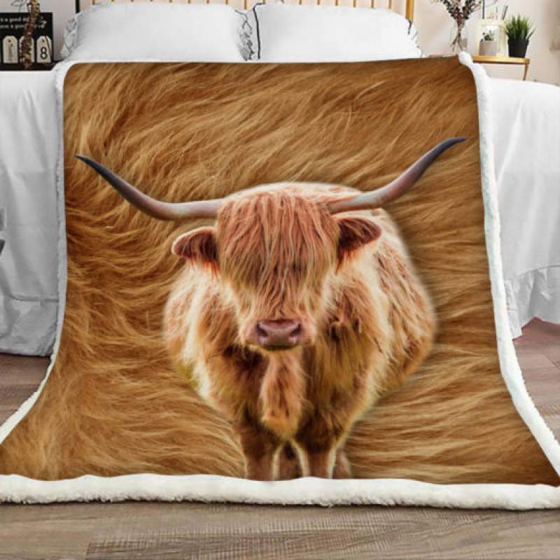 Highland Cow Sherpa Blanket JR2001 90O47