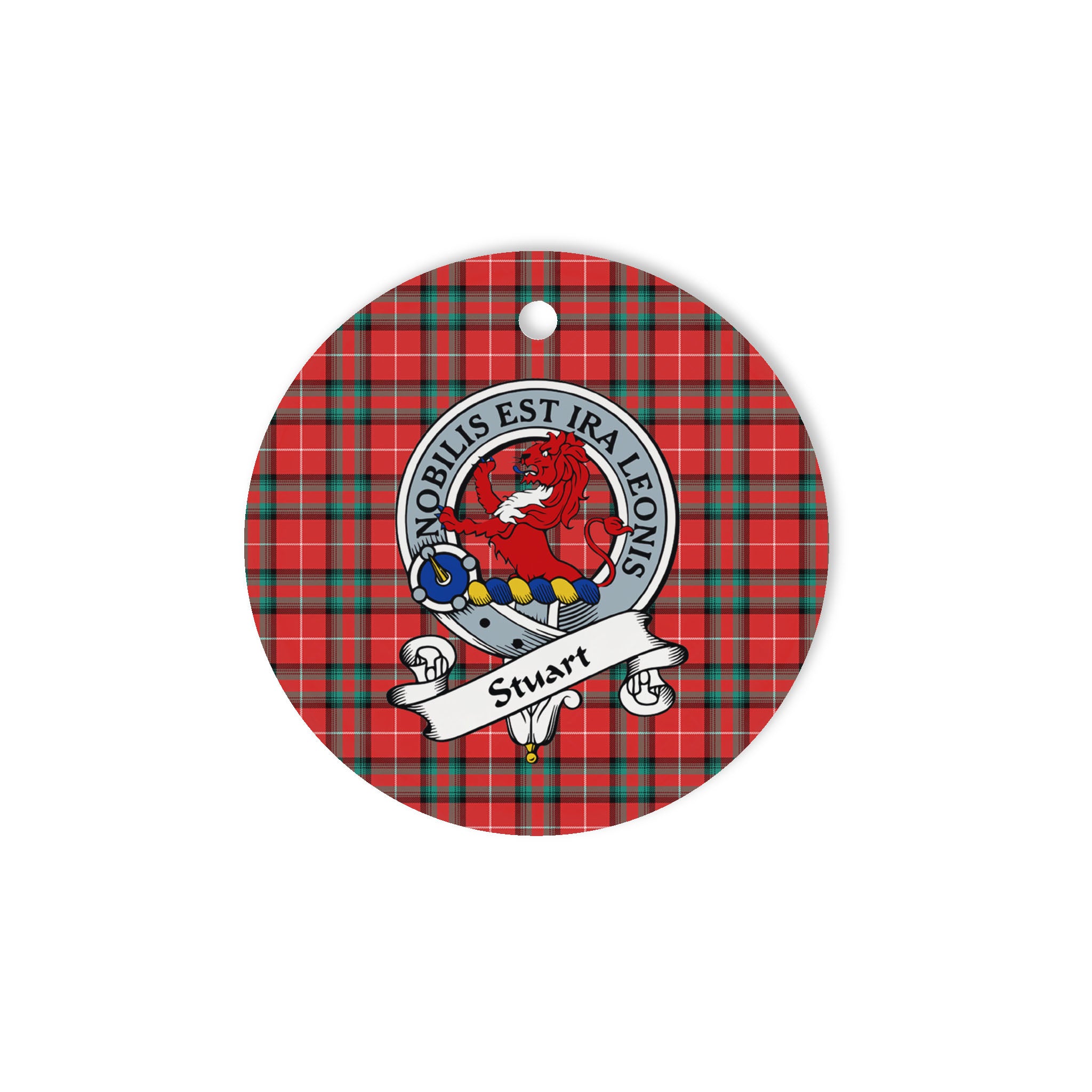 Stuart Of Bute Scottish Clan Badge Plaid Ornament Gift. Christmas Tree Ornament Stuart Of Bute Clan Tartan Ornament Great Christmas Ornaments Gift