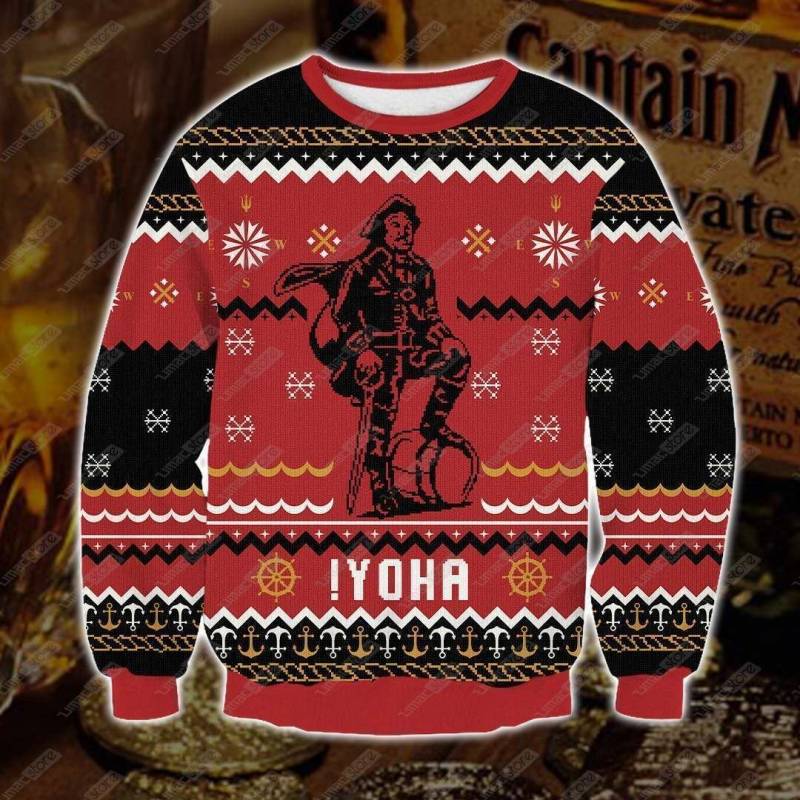 Captain Morgan V4 3D Print Ugly Christmas Sweatshirt