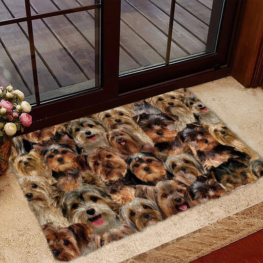 Tmarc Tee A Bunch Of Yorkshire Terriers/Yorkie Doormat