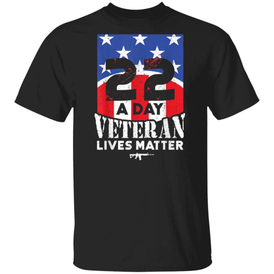 22 Day Veteran Lives Matter T-Shirt Suicide Awareness T-Shirt