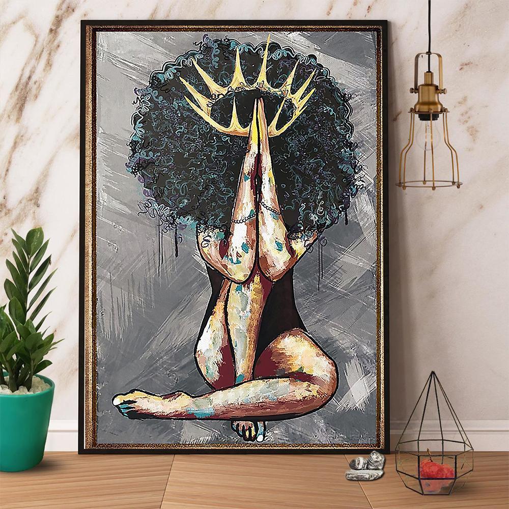 African Black Queen Poster No Frame Matte Canvas Wall Decor