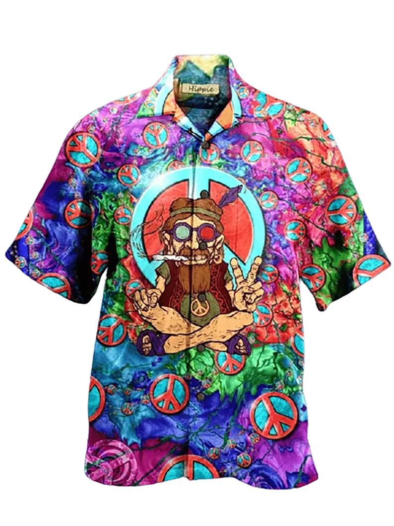 Hippie Style Multicolor Nice Design Hawaii Shirt Ha68290