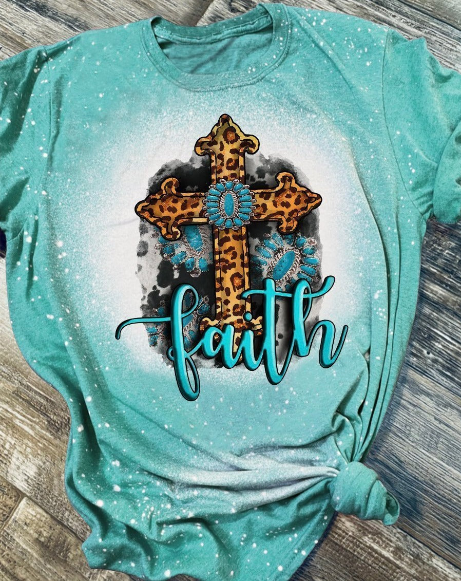 Faith Cross Leopard 3D Hoodies Long Sleeve Gifts For Birthday Easter Day – T290