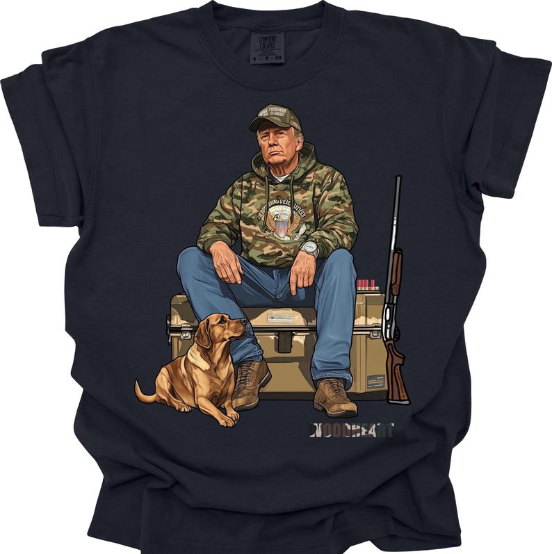 Hunting Trump Sweatshirt, Western Trump Sweatshirt, Trump Duck Hunting, Trump Supporter Shirt , Christmas Gift for Hunting Dad
