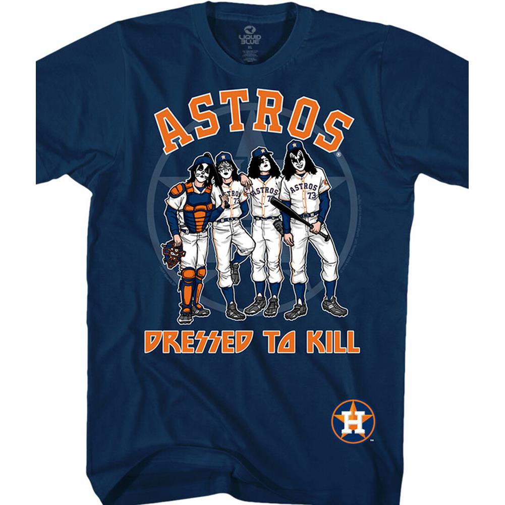 Kiss Houston Astros Dressed To Kill Navy T-Shirt