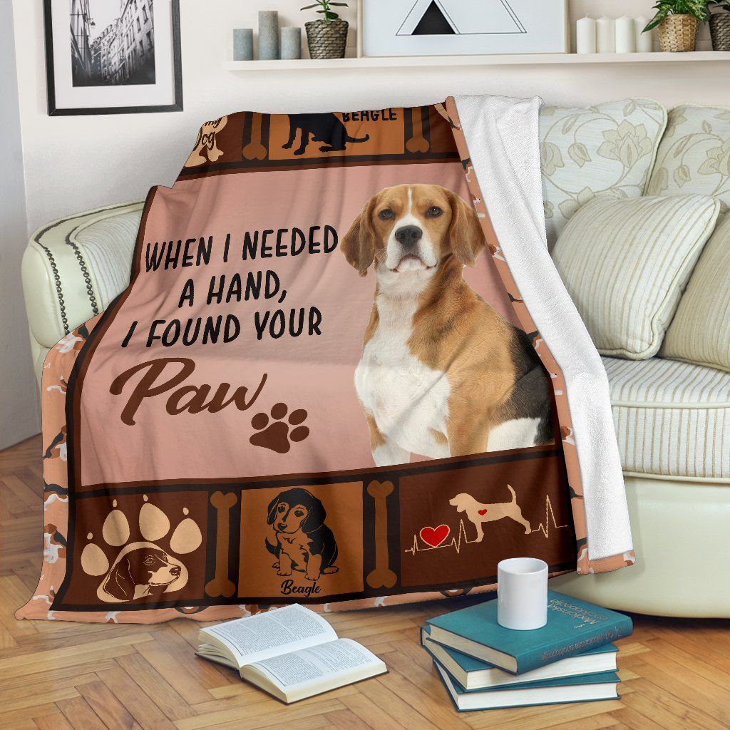 Beagle I Found Your Paw Fleece Blanket, Sherpa Blanket, Gift For Parent, Family Member, Friends Gift, Christmas Gift, Home Decor, Home Living