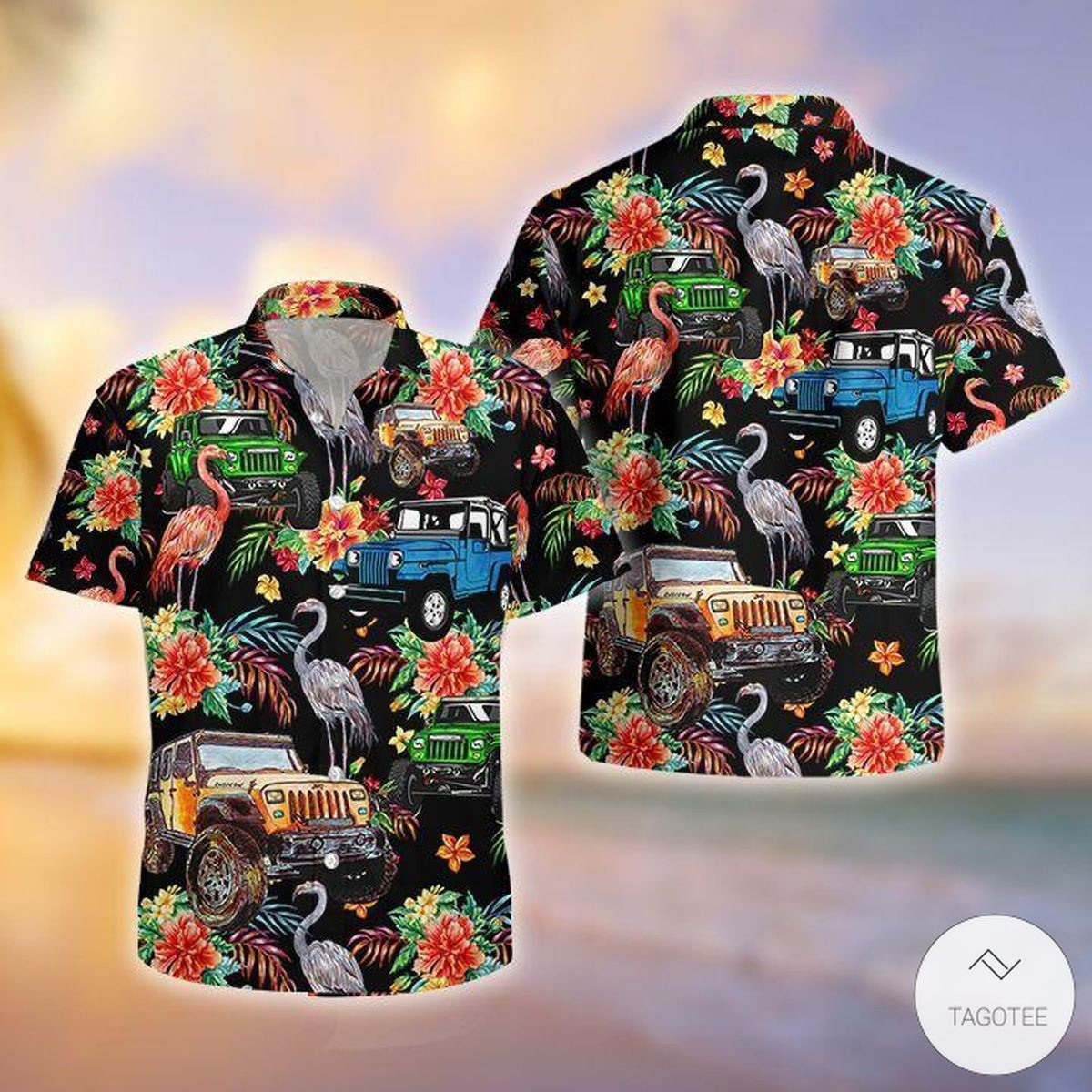 Jeeps And Flamingo Hawaii Shirt Unisex Adult Ha12098