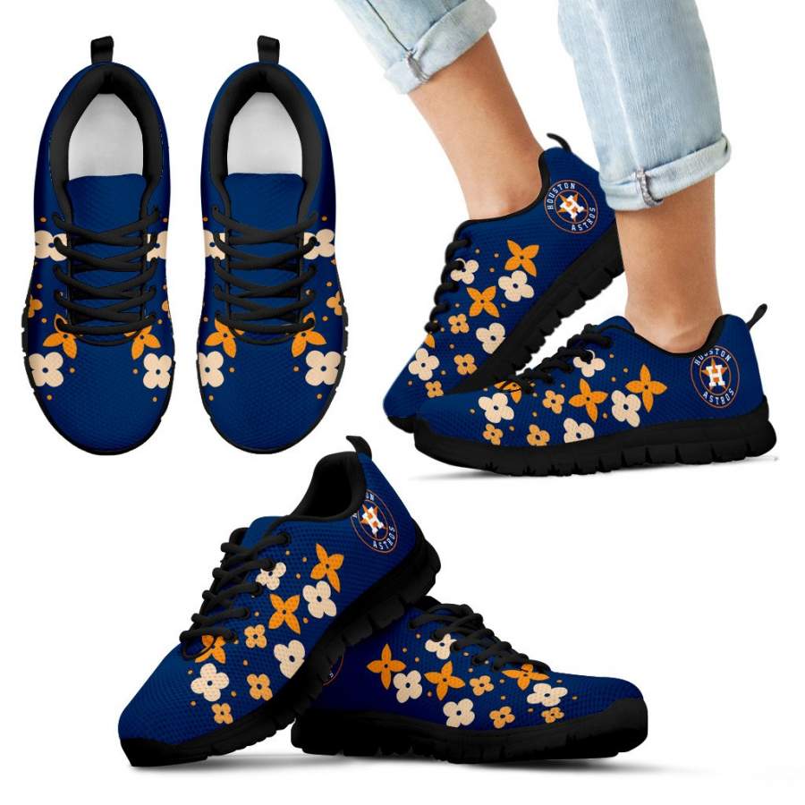 Flowers Pattern Houston Astros Sneakers