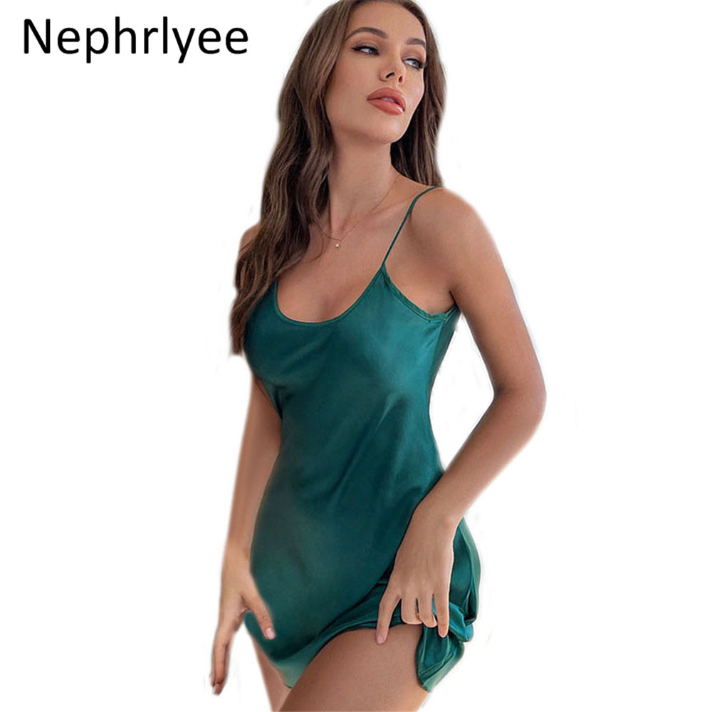 Women’s pajamas SSummer Nightgown women Ice Silky faux silk satin Nightdress Women’s Home Wear Sexy Sleepwear alx