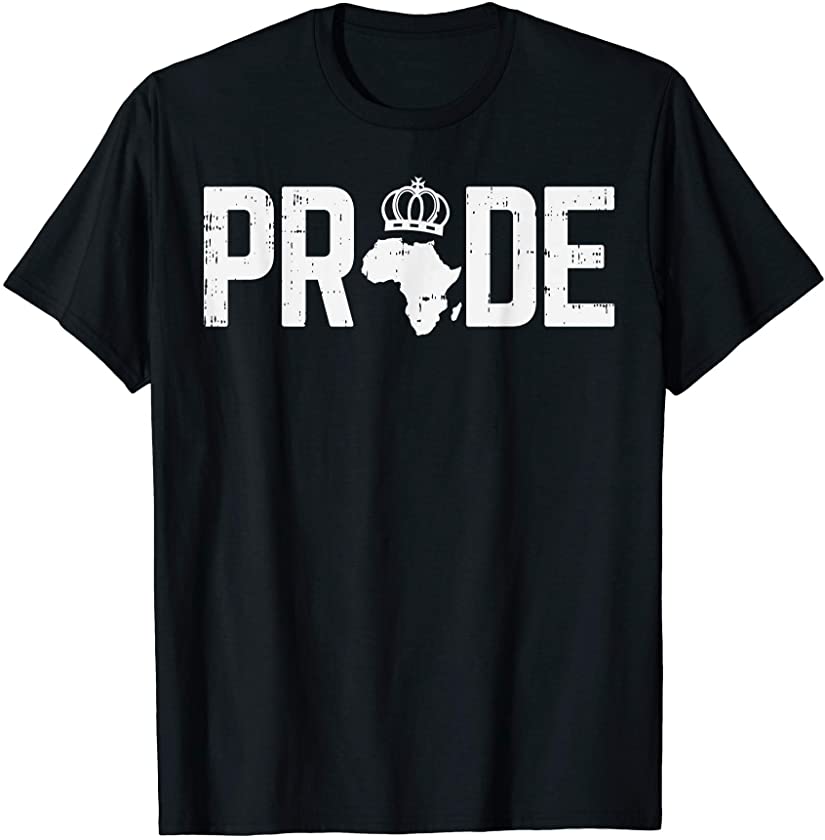 Pride Africa Map Black History BLM African American Gift T-Shirt