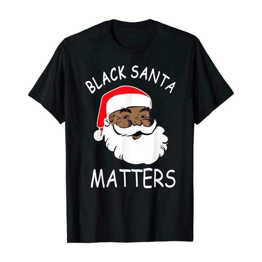 African American Santa Black Matters Christmas Gift T-Shirt