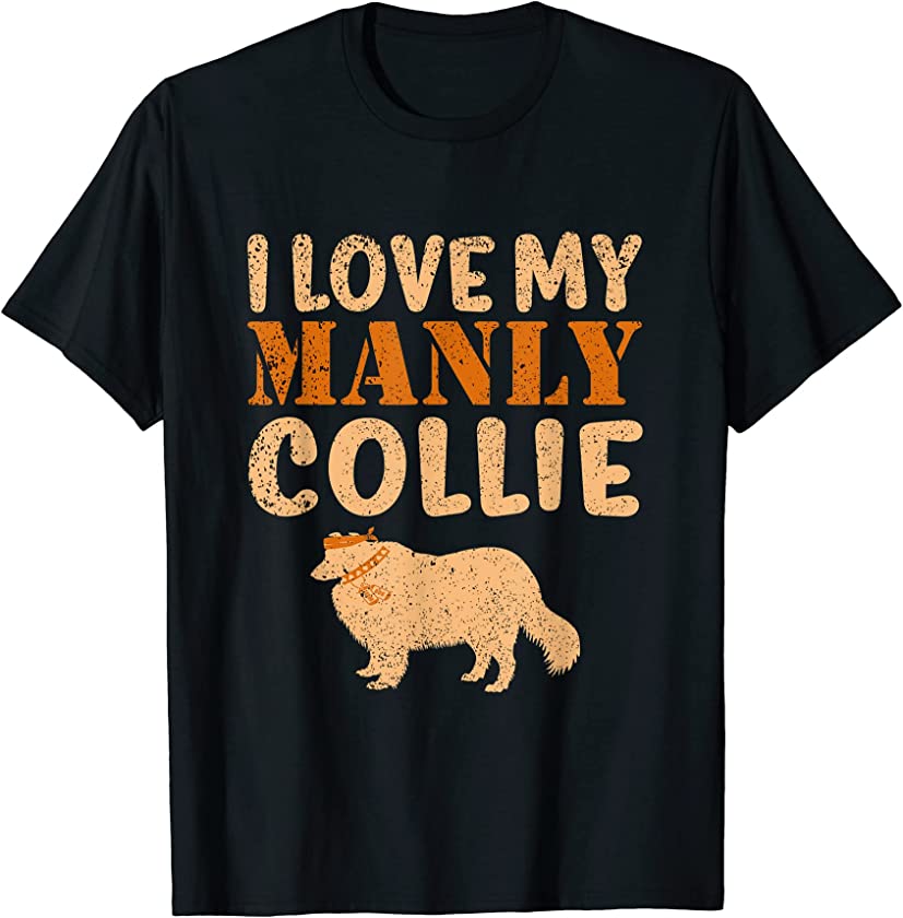 Collie Canine Pet Funny Boy Dog Puppy Gender Reveal Cute T-Shirt