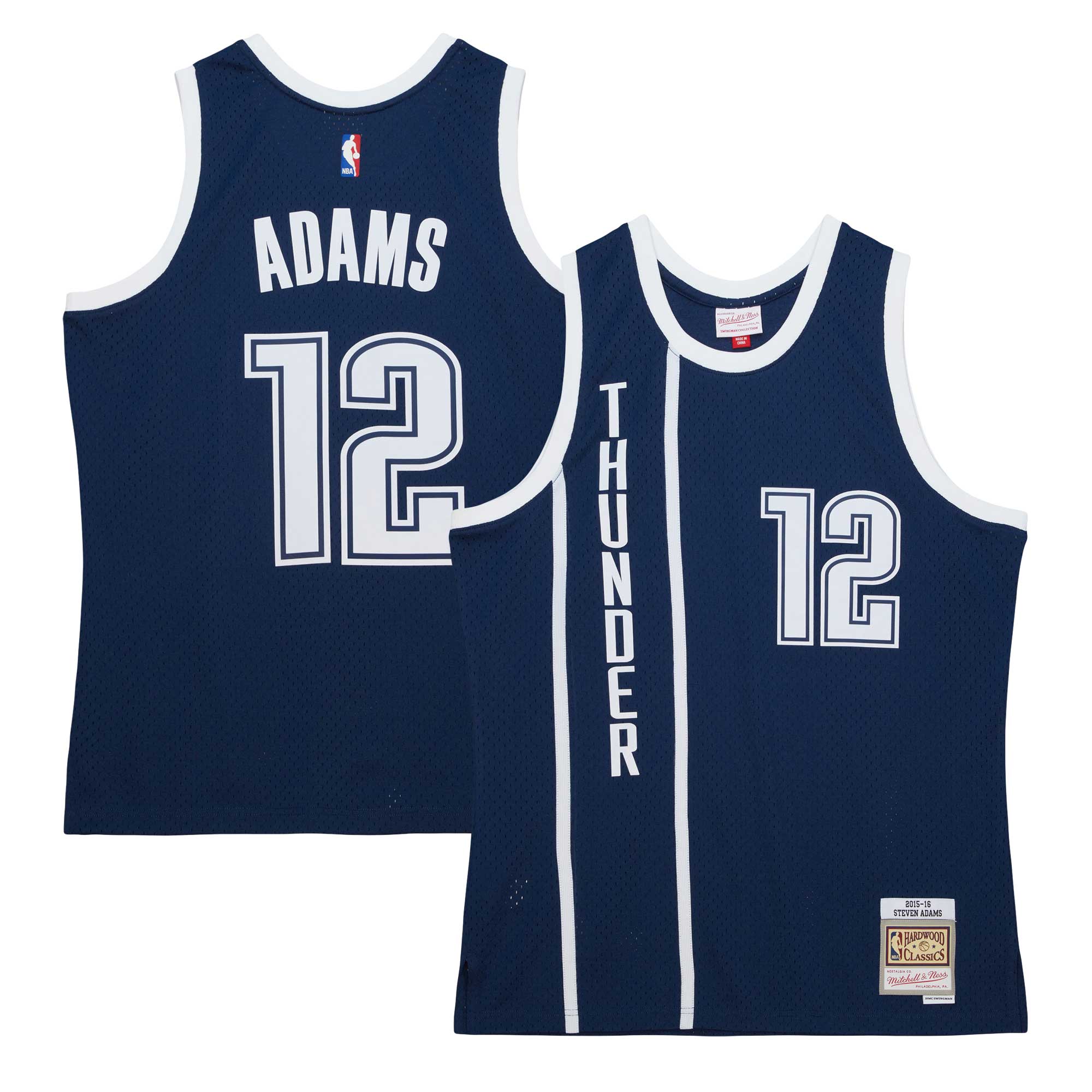 Steven Adams Oklahoma City Thunder Mitchell & Ness Hardwood Classics Swingman Jersey – Navy