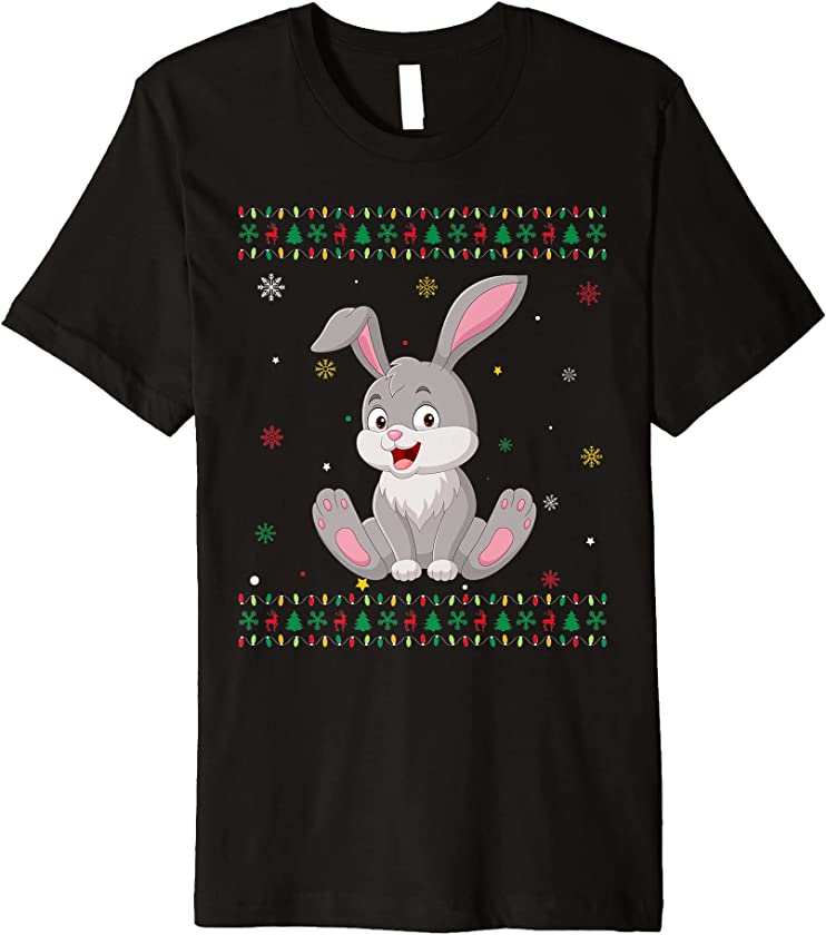 Matching Outfits For Holiday Party Bunny Ugly Christmas Premium T-Shirt