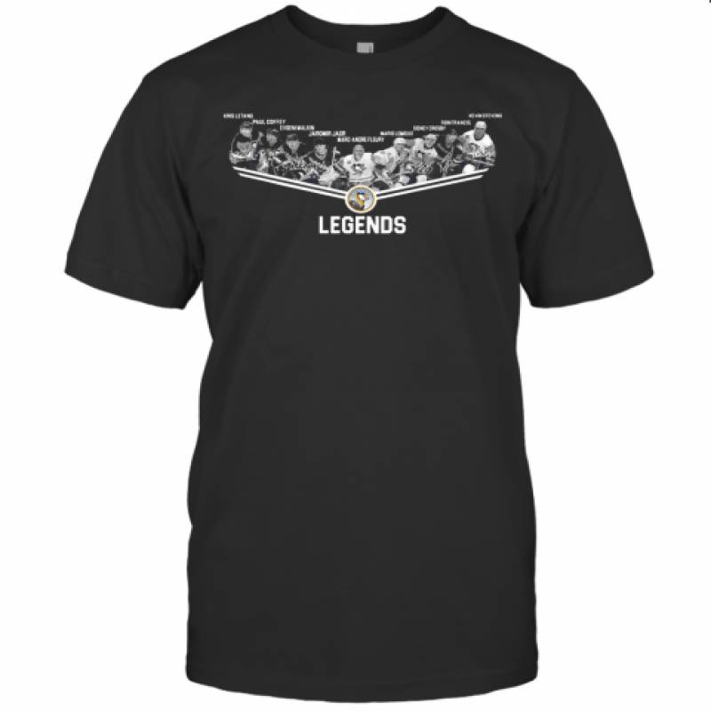 Pittsburgh Penguins Legends Team Player Signature T-Shirt